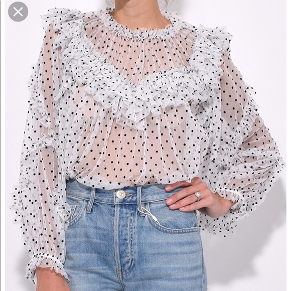 Ulla Johnson Tops - ulla Johnson Dita dotted tulle blouse